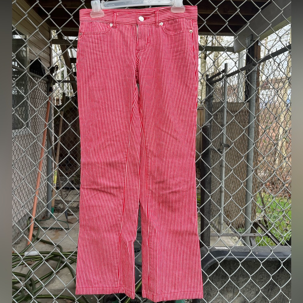 Red And White Striped Jeans